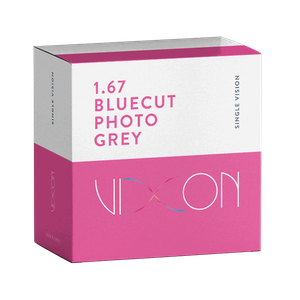 Vixon 1.67 Bluecut Foto Gris SPIN Semiterminado Visión Simple 75 (AR AZUL)